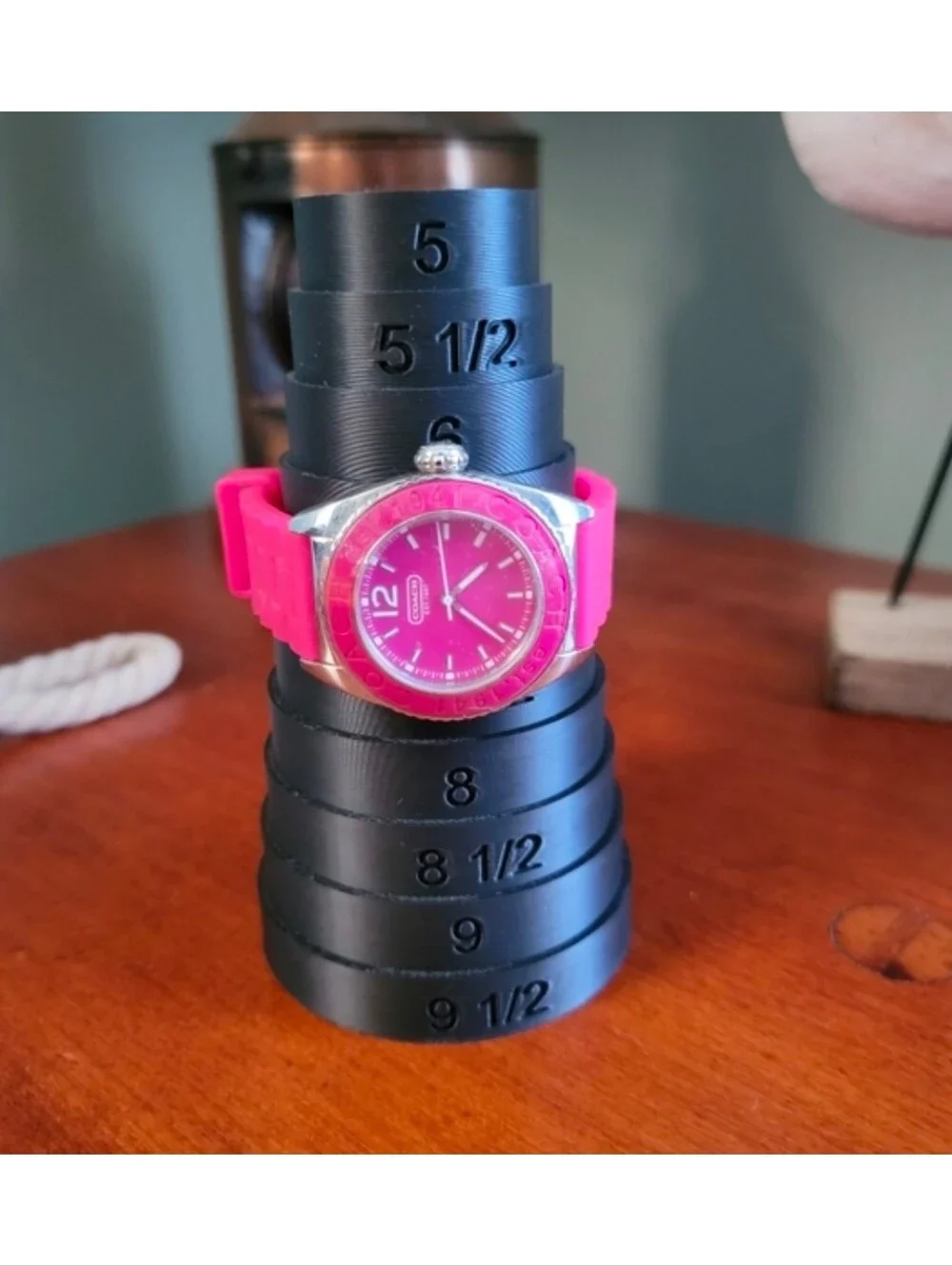 Coach Andee Pink Silicone Stainless Steel Quartz Watch NWOT Box Y2K